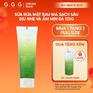  Sữa Rửa Mặt Rau Má Làm Sạch Sâu Ẩm Mịn Không Khô Da G.G.G Cica Deep Foam Cleanser 125g 
