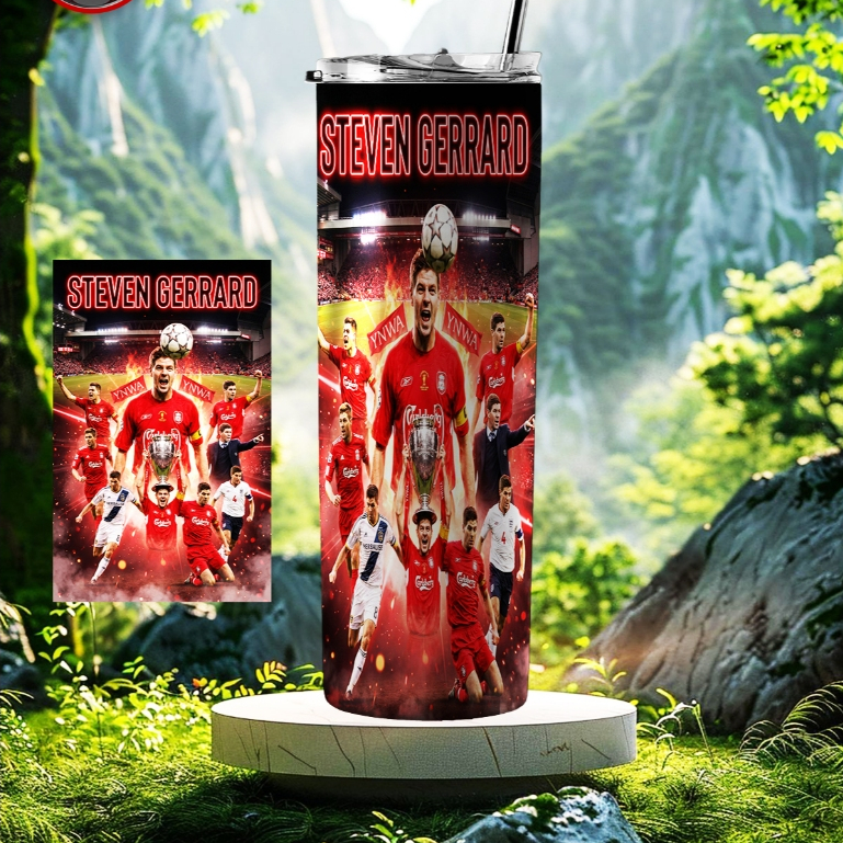 LY GIỮ NHIỆT CAO CẤP IN HÌNH STEVEN GERRARD MẪU 2