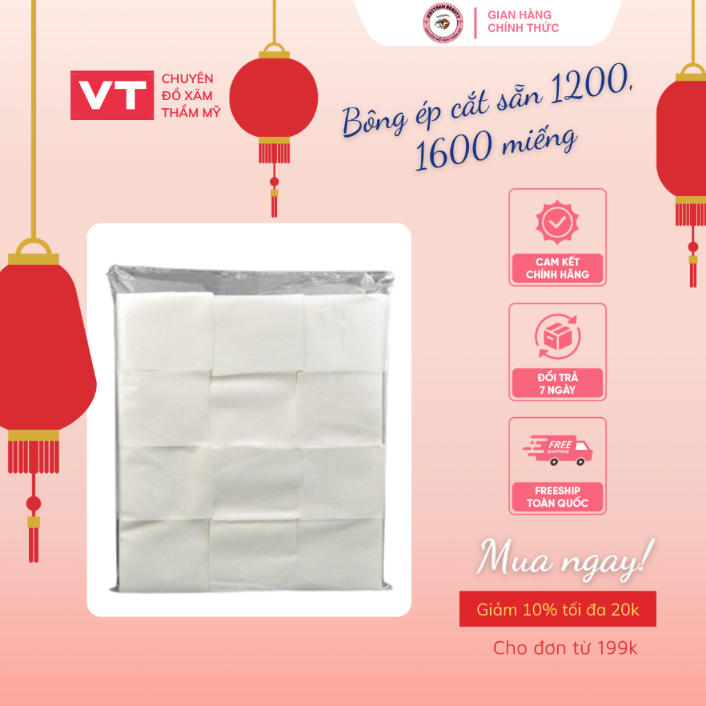 Bông ép cắt sẵn 1200, 1600 miếng
