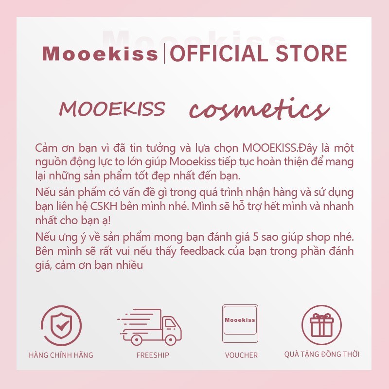 [KOL] Combo Son Môi Lì Mooekiss Giúp Giảm Tình Trạng Môi Xỉn Màu Phù hợp Với Tone da Vàng Làm Sáng Tone Da 3gx2 V01 | BigBuy360 - bigbuy360.vn