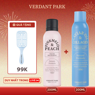  |LIVESTREAM| Combo 2 chai xịt dưỡng gel tạo kiểu giữ nếp tóc VERDANT PARK xịt khô phồng tóc lotion kiềm dầu Verdantpark 