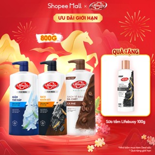  Sữa Tắm Lifebuoy 800gr Detox Và Sạch Sâu Khỏi Bụi Mịn Pm2.5 Detox 100% Từ Thiên Nhiên Diệt Khuẩn 