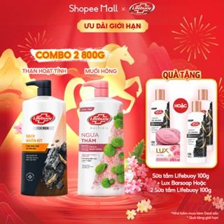  Combo 2 Sữa tắm Lifebuoy Thiên nhiên Detox Và Chăm Sóc Chuyên Sâu 800g 