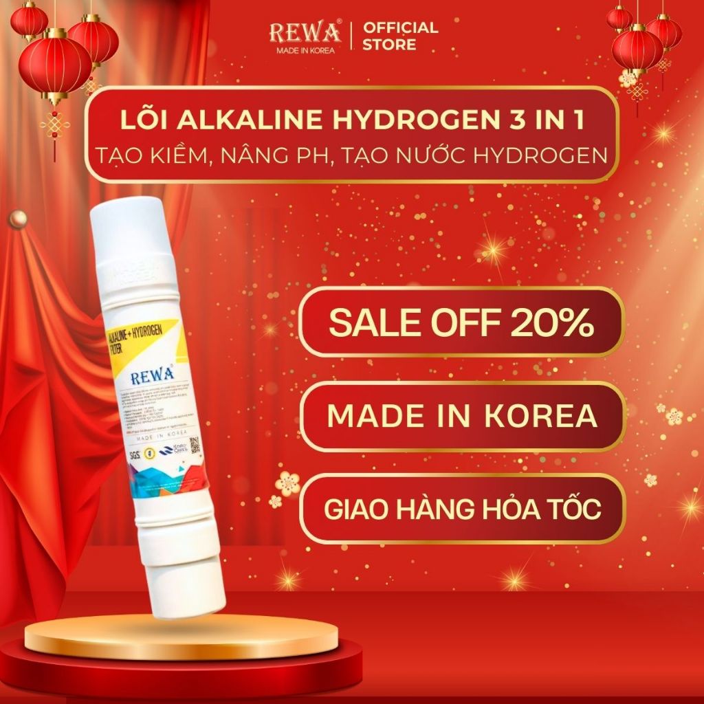 [Made In Korea] Lõi Alkaline Hydrogen - Tạo Kiềm, Nâng PH, Tạo Nước Hydrogen - Chống Oxy Hóa.