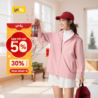   Áo khoác gió nữ gia đình 3C Promax YODY tay bo chun túi khóa mũ tháo rời WCJA25F092 