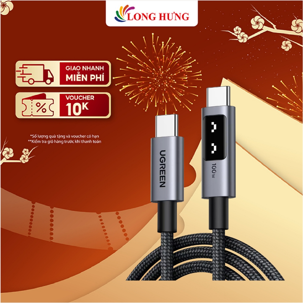 Cáp USB Type-C to Type-C Ugreen Uno PD Fast Charging L509 0.5m/1m/2m/3m - Hàng chính hãng