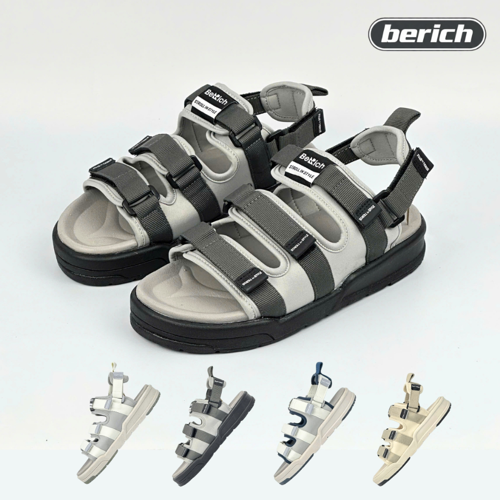 Berich Sandal Nam Nữ 3 Quai Dép Quai Hậu Êm Bền Chống Trơn Trượt BE1602
