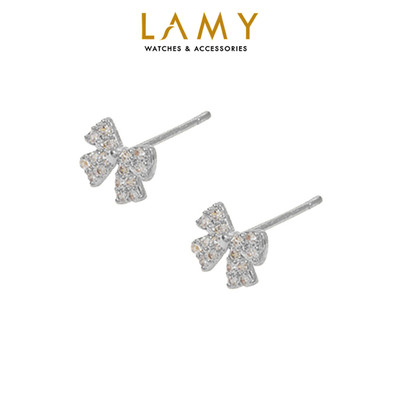 Khuyên tai nữ LAMY Bow Earrings Silver 3026 - Khuyên tai bạc cao cấp S925