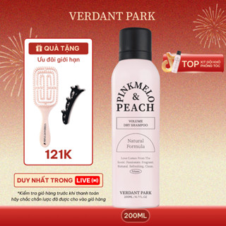  Xịt khô phồng tóc VERDANT PARK 200ml dầu gội khô kiềm dầu mùi Đào Pinkmelo Peach Verdantpark VDPK01 