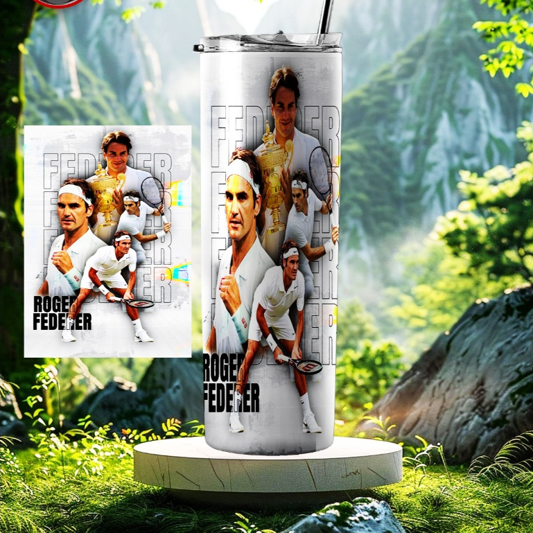 LY GIỮ NHIỆT CAO CẤP IN HÌNH ROGER FEDERER