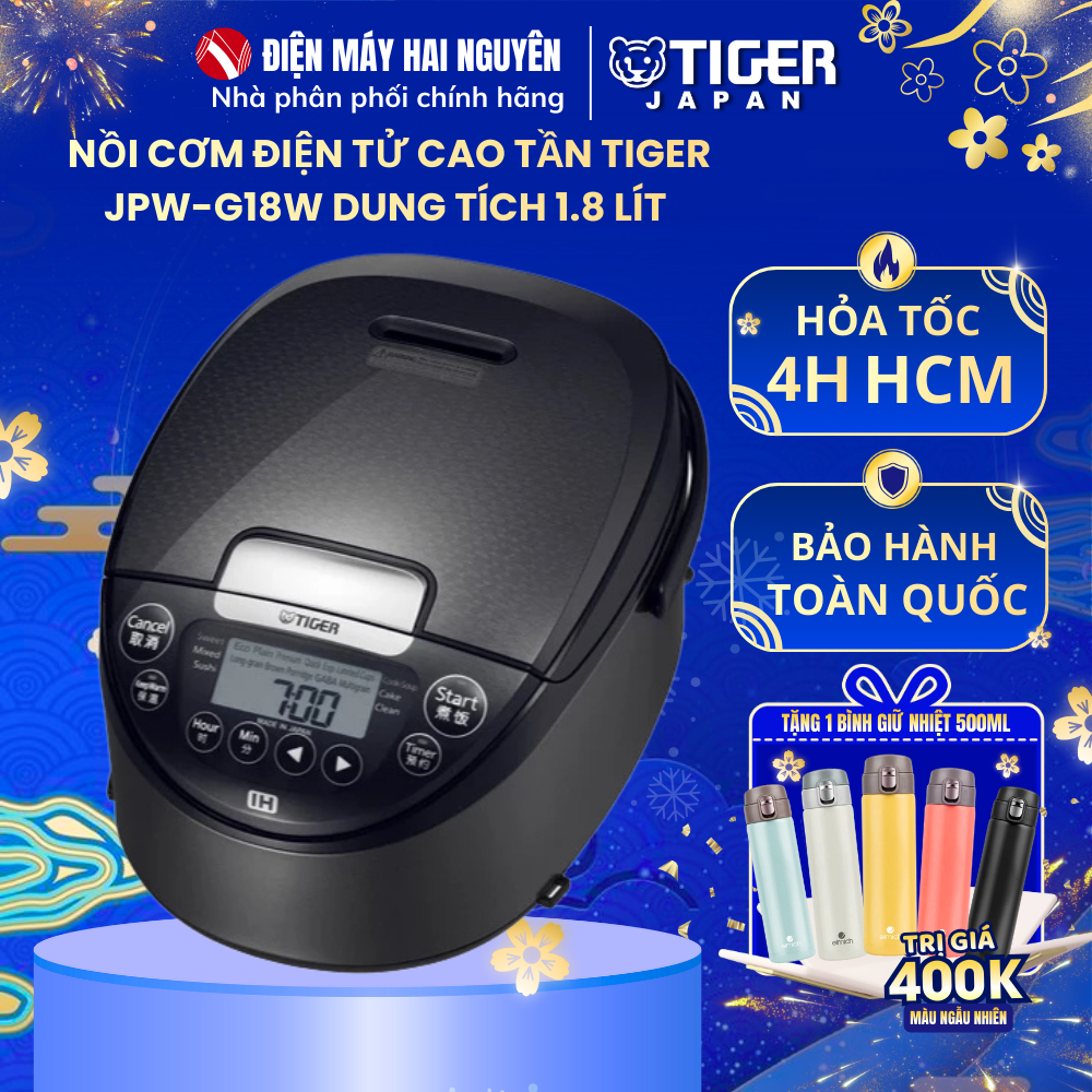 Nồi Cơm Điện Tử Cao Tần Tiger JPW-G18W 1.8 lít - Hàng chính hãng