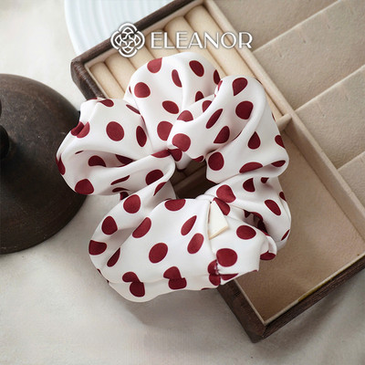 Dây buộc tóc nữ scrunchies Eleanor Accessories họa tiết chấm bi phụ kiện tóc cột tóc nữ 11036