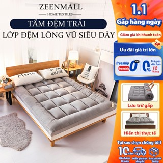  ZEEN Nệm Topper 5cm Tấm Đệm Trải - Lớp Đệm Lông Vũ Siêu Dày Siêu Mềm Cho Phòng Ngủ Gia Đình 