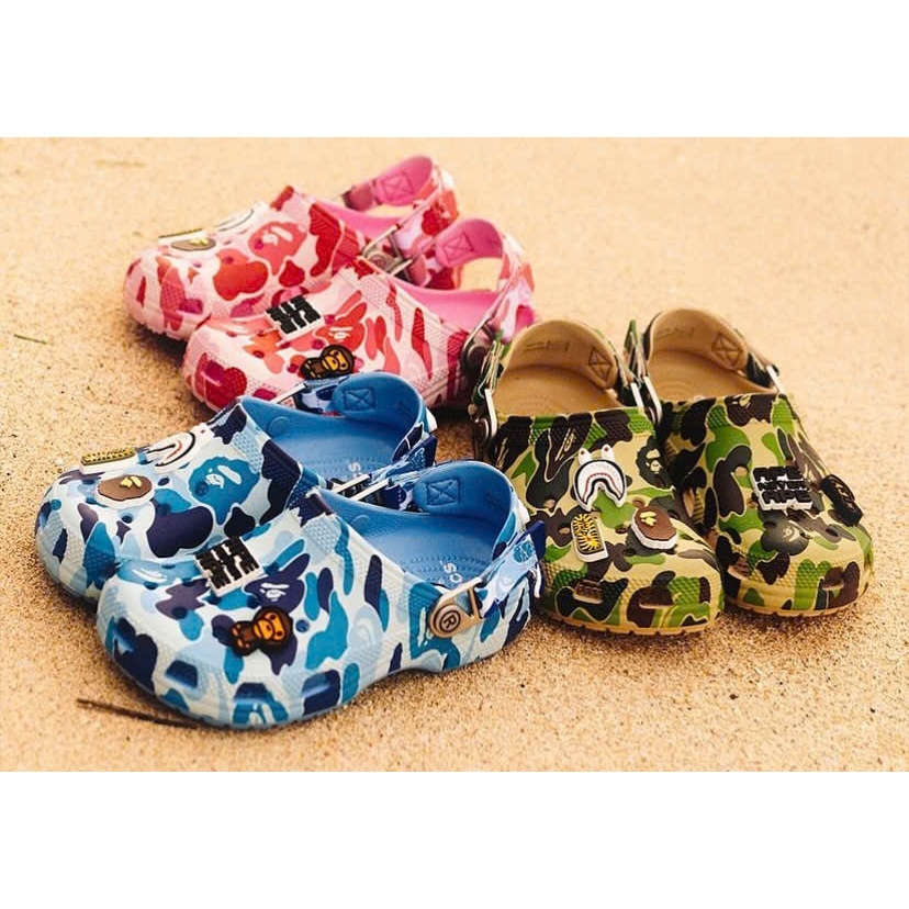  Sục Dép Cá Sấu Quai Vải x Ba.peee Unisex Kèm Hình Gắn Như Ảnh 