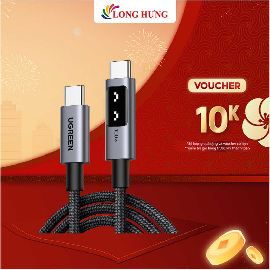 Cáp USB Type-C to Type-C Ugreen Uno PD Fast Charging L509 0.5m/1m/2m/3m - Hàng chính hãng