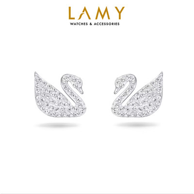 Khuyên tai nữ LAMY White Swan Pavé Stud Silver Earrings 3052