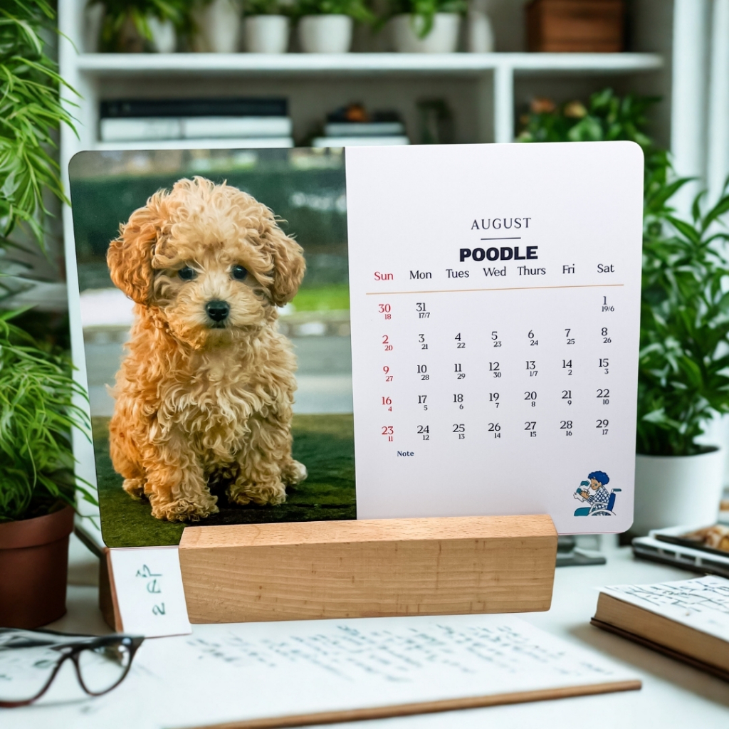 Lịch Để Bàn 2026 Hình Thú Cưng Cute - Lịch Âm 2026 Học Sinh - Quà Tặng Chó Mèo 2026