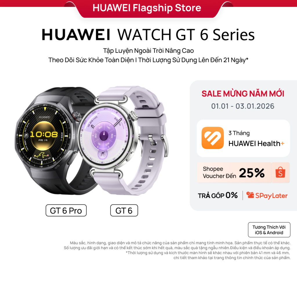   LIVE  Đồng Hồ Thông Minh HUAWEI WATCH GT6 Series | Tập Luyện Nâng Cao | Theo Dõi Sức Khỏe Toàn Diện | Pin Đến 21 Ngày 