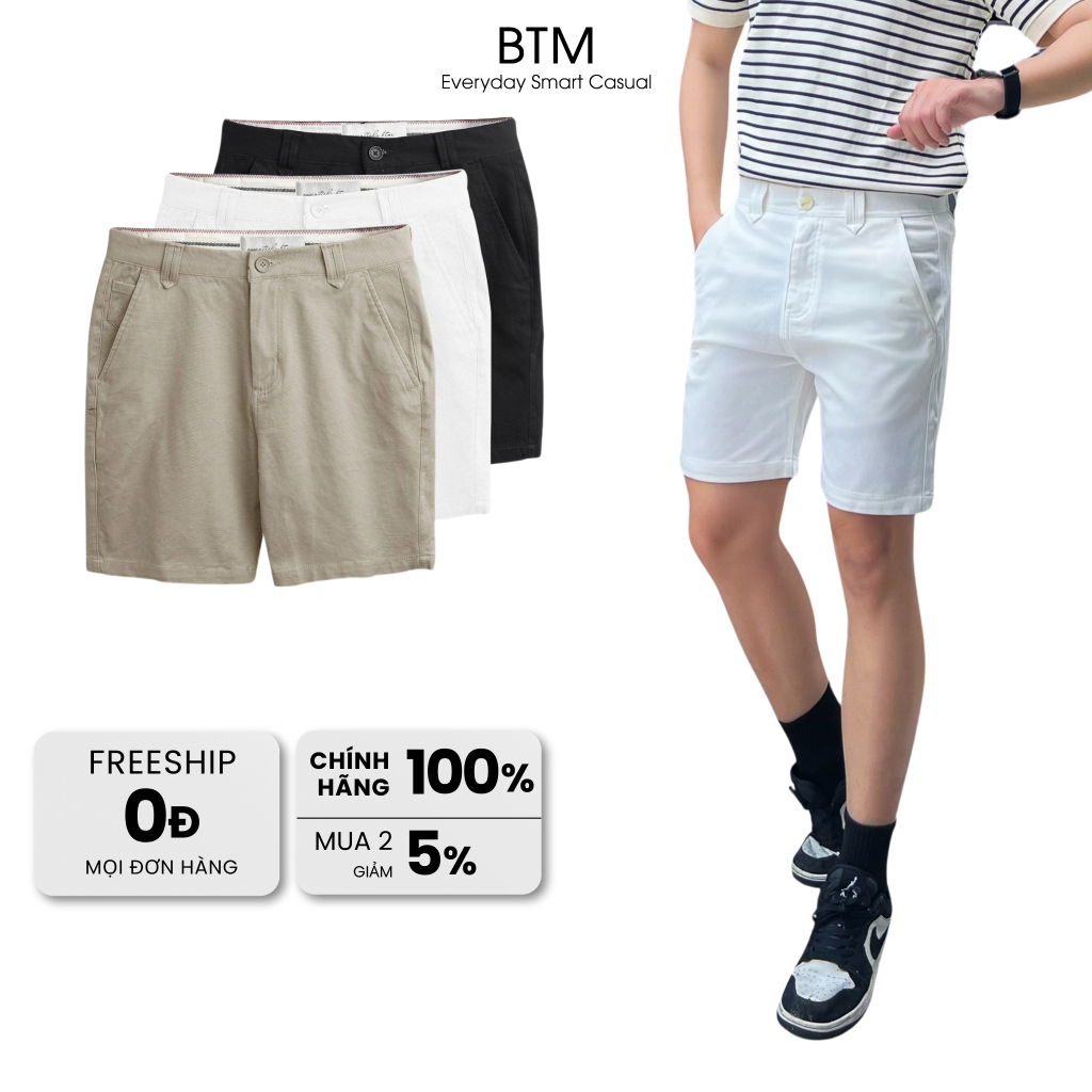 Quần Short Nam BTM Classic Pique - Vải Kaki Pique Form Slimfit Menswear - Mã 355.1
