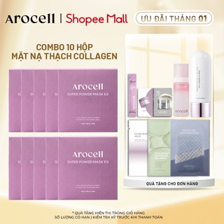  Combo 10 Hộp Mặt Nạ Thạch Arocell Collagen Botox Cấp Ẩm Sâu Dưỡng Da Sáng Khỏe Mịn Màng 