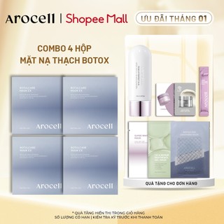  Combo Mặt Nạ Thạch Botulcare Arocell Dưỡng Ẩm Sáng Da Căng Bóng Mịn Màng 1 hộp 4 miếng 