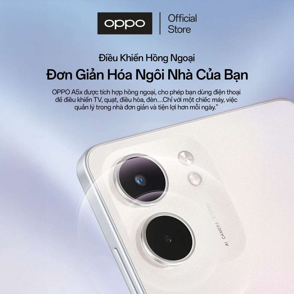 Điện thoại OPPO A5x 4GB/128GB có NFC, nhân bản ứng dụng - Hàng chính hãng | BigBuy360 - bigbuy360.vn