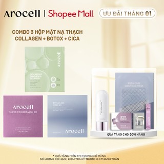  Arocell Mask Combo Mặt Nạ Thạch Collagen Botox Cica Cấp Ẩm Làm Dịu Phục Hồi Nâng Cơ Ngừa Lão Hóa 
