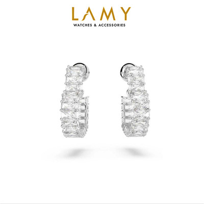 Khuyên tai nữ LAMY Matrix Hoop Silver Earrings 3140 - Khuyên tai cao cấp