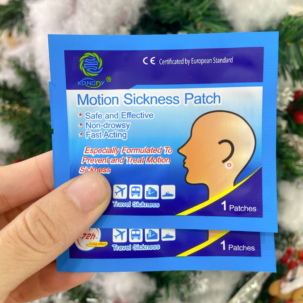 FOBE Miếng Dán Chống SAY TÀU XE Motion Sickness Patch Giảm Triệu Chứng Buồn Nôn, Chóng Mặt Hộp 10 mi