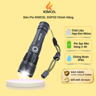  Đèn pin mi ni siêu sáng KIMCEL XHP50 pin 26650 led p50 ánh sáng trắng 