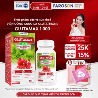  TPBVSK Viên Uống Trắng Da Glutathione Faroson Glutamax 1000 Sáng Da Giảm Nám Chống Nắng Hộp 30 Viên 