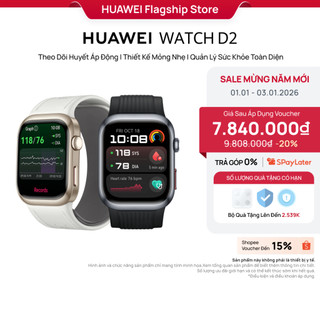  Đồng Hồ Thông Minh HUAWEI WATCH D2 | Theo Dõi Huyết Áp Động| Thiết Kế Mỏng Nhẹ | Quản Lý Sức Khỏe Toàn Diện 