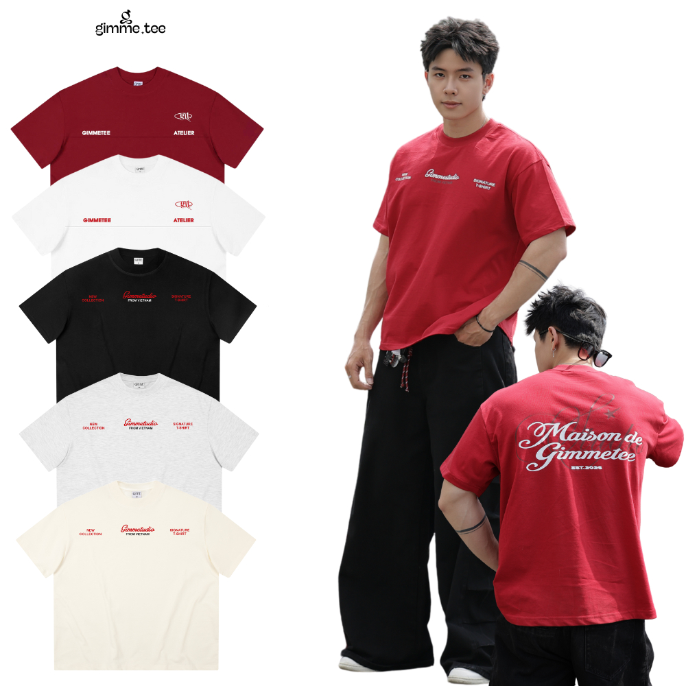 [TẾT 2026] Áo Thun Tết Boxy Gimme - The Horse - Premium Cotton 250gsm - Áo Thun Unisex - GMBX36