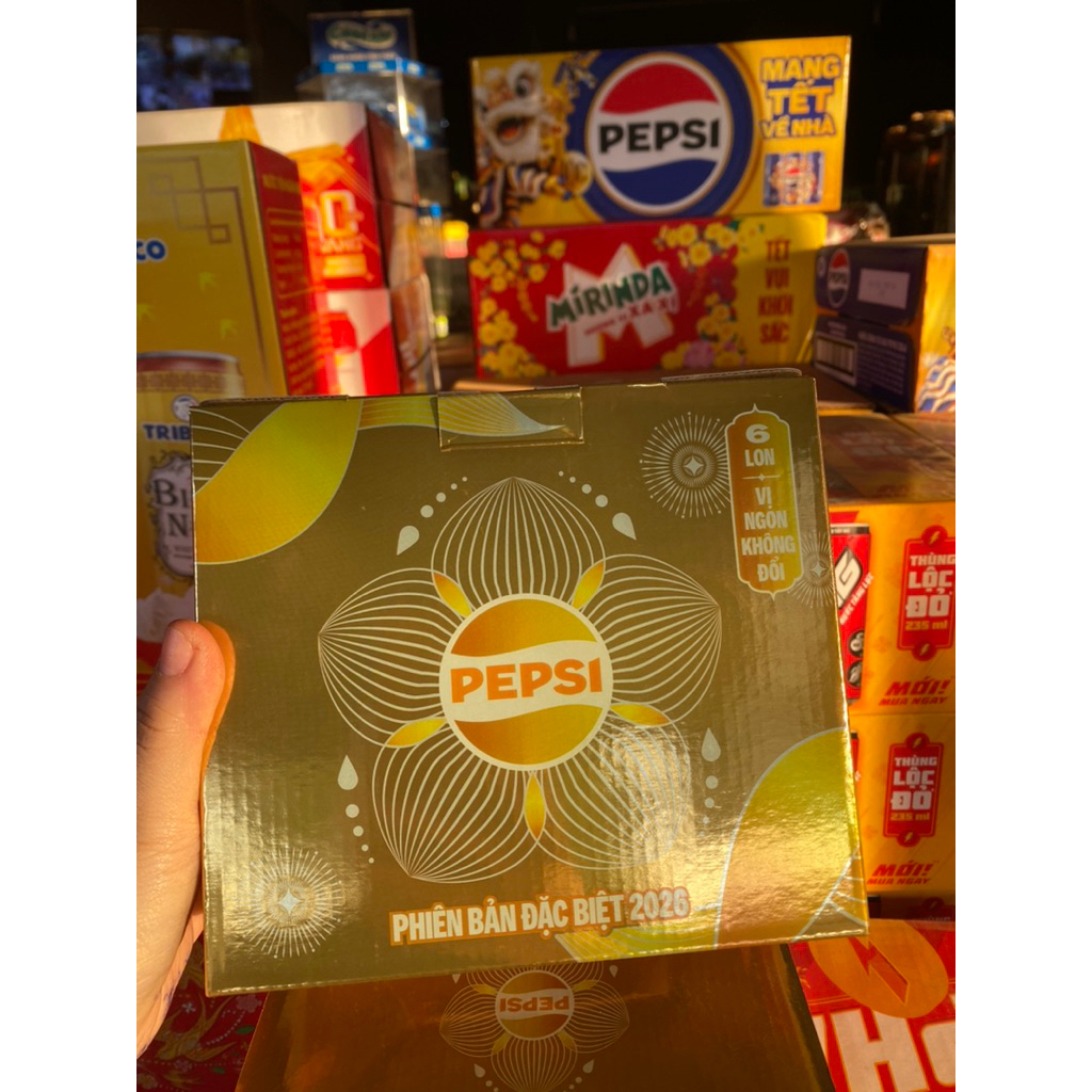 pepsi lon vàng 330ml ( lốc 6 lon )