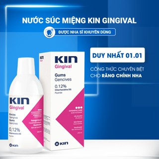  Nước súc miệng Kin gingival ngừa viêm nướu - Làm sạch mảng bám nhẹ dịu không chứa cồn - Dung tích 250ml 1000ml 