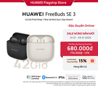  Tai Nghe Bluetooth HUAWEI FreeBuds SE 3 | 42 Giờ Phát Nhạc | Nhẹ Và Nhỏ Gọn | Sạc Nhanh 