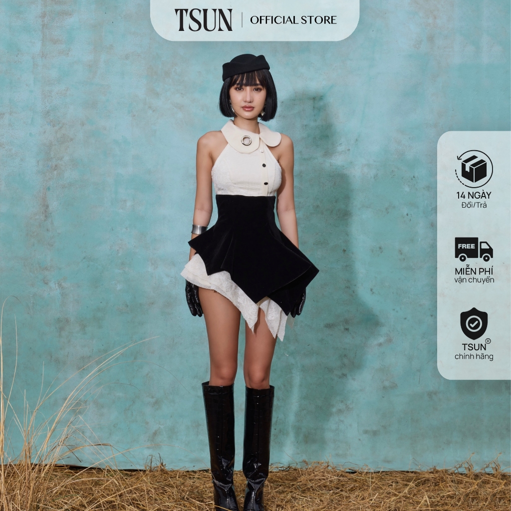 TSUN - Seraphine Top Áo Cổ Dạng Yếm Cách Điệu Cá Tính Quyến Rũ | BigBuy360 - bigbuy360.vn