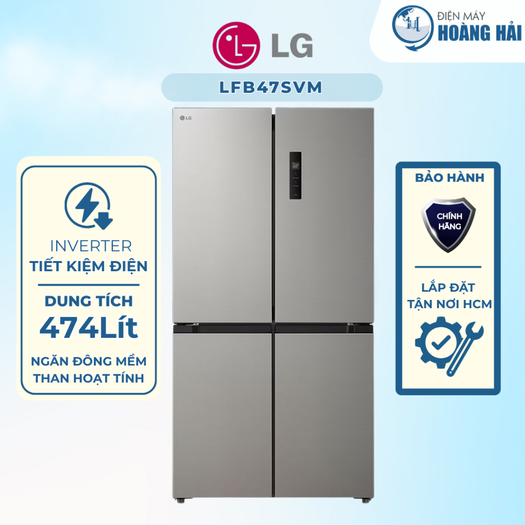 LFB47SVM | Tủ lạnh LG Inverter 474 lít Multi Door LFB47SVM - Hàng chính hãng