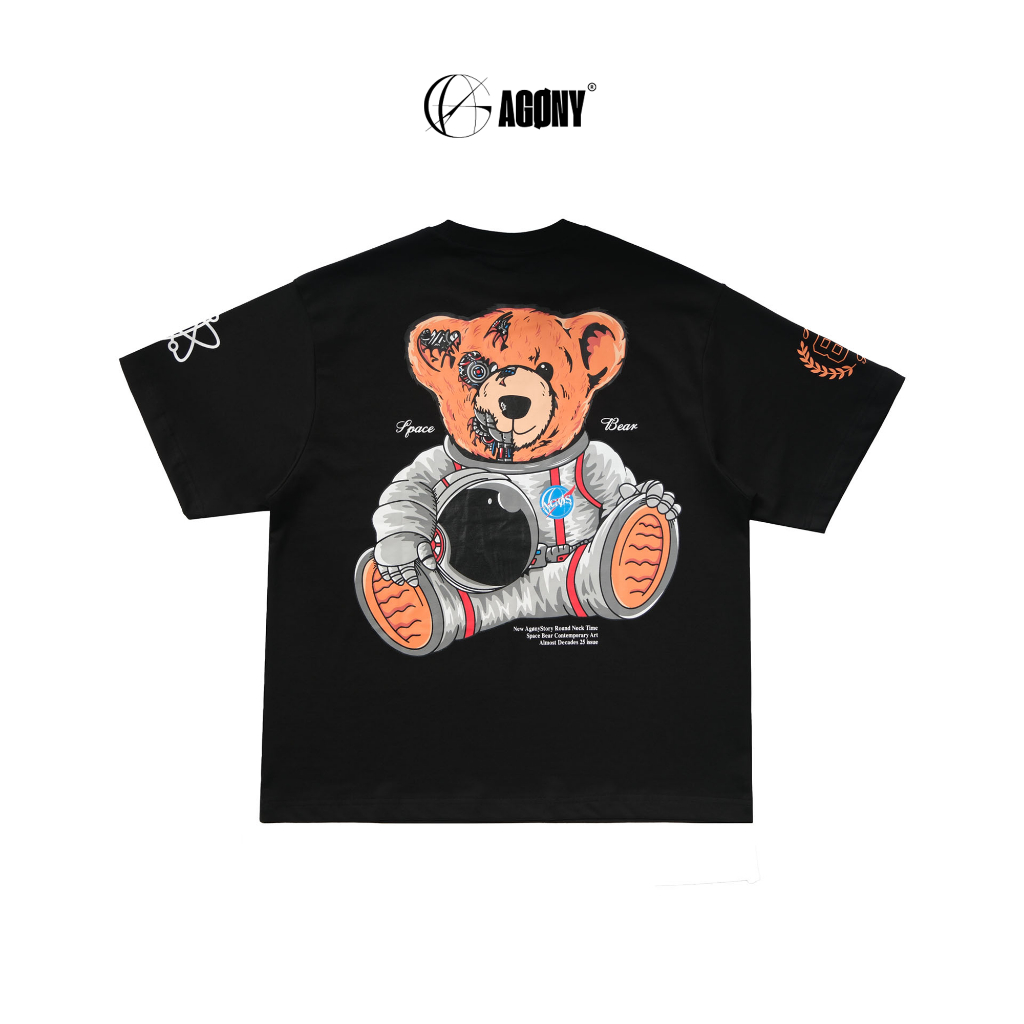 Áo Thun Gấu NASA Space Bear Màu Đen - Agony Story