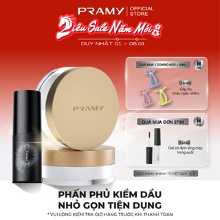  COMBO Phấn Phủ Bột Mềm Mịn Kiềm Dầu Travelsize 8g + Xịt Khóa Trang Điểm Kiềm Dầu Dưỡng Ẩm 30ml 