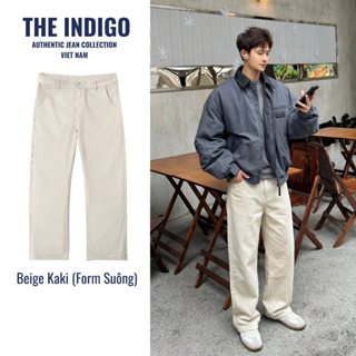  Quần Jean Nam BEIGE KAKI JEANS - THE INDIGO - Quần KAKI Form SUÔNG MÀU BE 