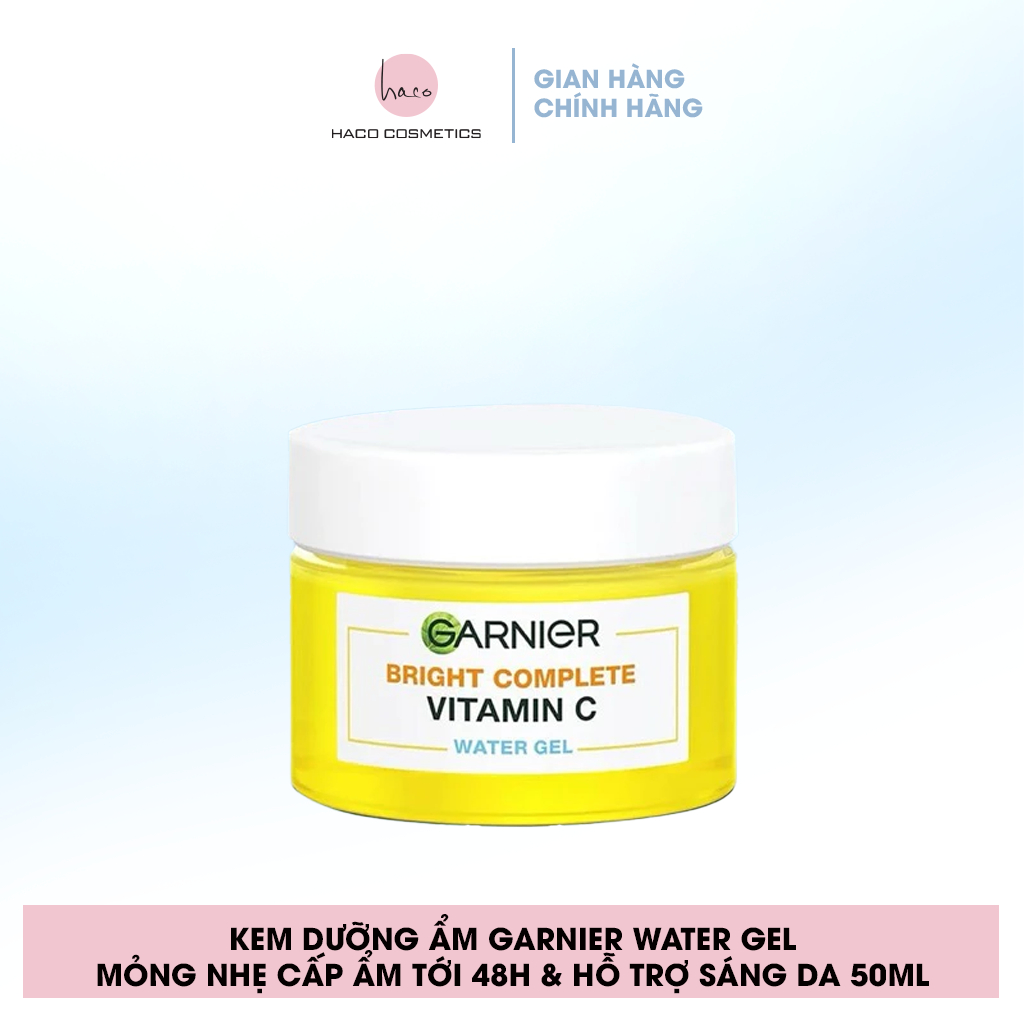 Kem dưỡng ẩm Garnier Water Gel mỏng nhẹ cấp ẩm tới 48H & hỗ trợ sáng da 50ml