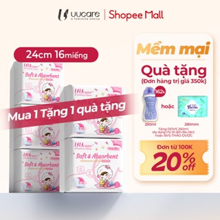   Combo 5 gói  Băng Vệ Sinh UUcare Singapore Young Girl Kháng Khuẩn 24cm 16 Miếng 