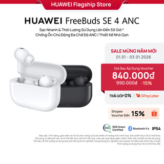  Tai Nghe Bluetooth HUAWEI FreeBuds SE 4 ANC | 50 Giờ Phát Nhạc | Chống Ồn Chủ Động Đa Chế Độ ANC | Nhẹ Và Nhỏ Gọn 