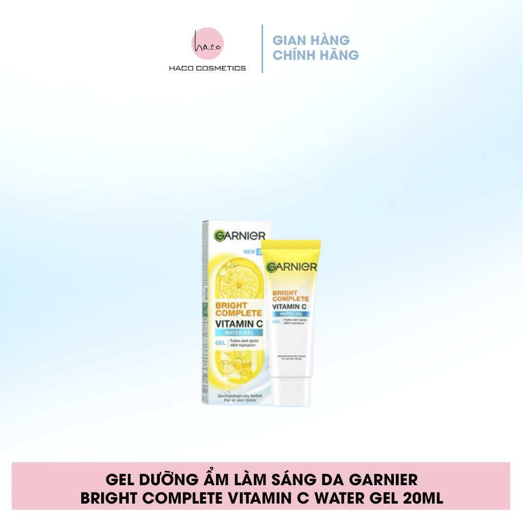 (Loại 20ml) Gel Dưỡng Ẩm Làm Sáng Da Garnier Bright Complete Vitamin C Water Gel 20ml