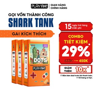  Combo 2 hộp 3 hộp Bao cao su PlayAh Extra Dots Thêm Gai Hộp 10 nhiều gai nhiều gel tăng cực khoái 