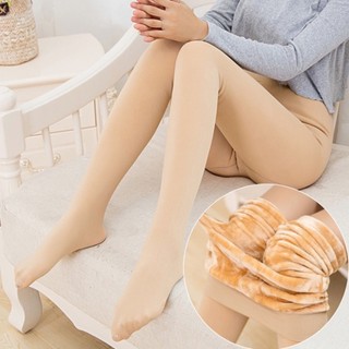 Quần tất nữ lót lông giữ nhiệt màu da đen siêu ấm - Đen ,kem loại dày dặn co giãn bốn chiều