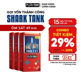  Combo 2 hộp 3 hộp Bao Cao Su PLAYAH True Fit Ôm Sát Hộp 10 Bao size 49mm 