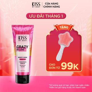  Sữa Dưỡng Trắng Da Toàn Thân Hương Nước Hoa KISS MY BODY Bright & Shine - Hương Crazy In Love 226g 