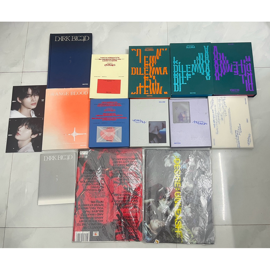 [Sẵn] Album rỗng Enhypen đẹp romance untold desire unleash daydream orange blood dark blood